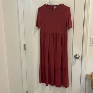 BURNT RED MAXI DRESS